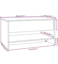 Couchtisch Schwarz 80x50x40 cm Holzwerkstoff