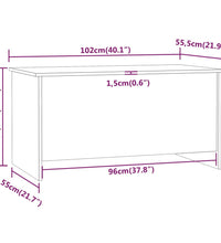Couchtisch Weiß 102x55,5x52,5 cm Holzwerkstoff
