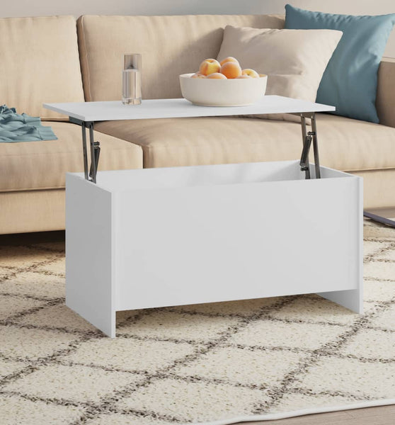 Couchtisch Weiß 102x55,5x52,5 cm Holzwerkstoff