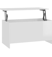 Couchtisch Hochglanz-Weiß 102x55,5x52,5 cm Holzwerkstoff