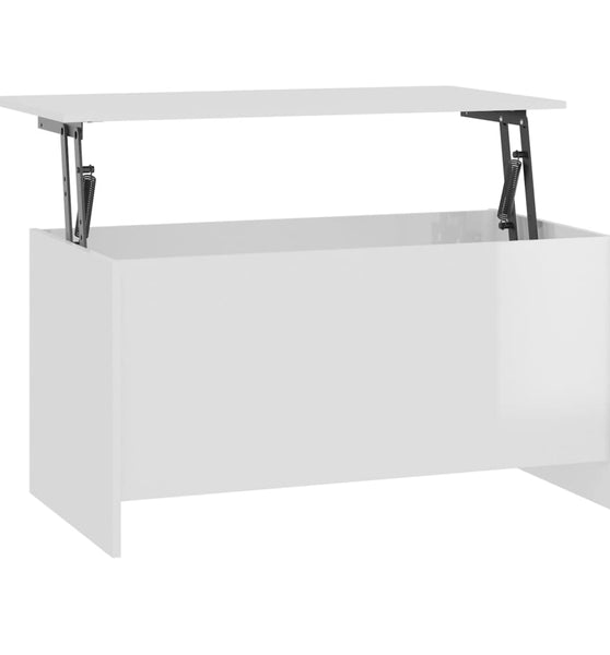 Couchtisch Hochglanz-Weiß 102x55,5x52,5 cm Holzwerkstoff