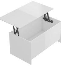 Couchtisch Hochglanz-Weiß 102x55,5x52,5 cm Holzwerkstoff