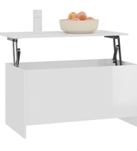 Couchtisch Hochglanz-Weiß 102x55,5x52,5 cm Holzwerkstoff