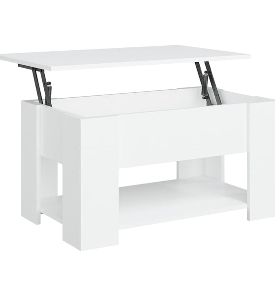 Couchtisch Weiß 79x49x41 cm Holzwerkstoff