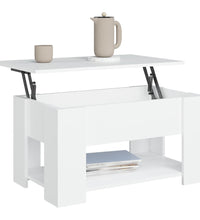 Couchtisch Weiß 79x49x41 cm Holzwerkstoff
