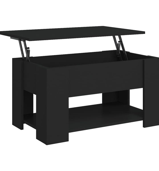 Couchtisch Schwarz 79x49x41 cm Holzwerkstoff