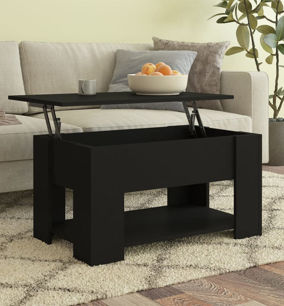 Couchtisch Schwarz 79x49x41 cm Holzwerkstoff