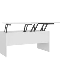 Couchtisch Weiß 102x50,5x46,5 cm Holzwerkstoff