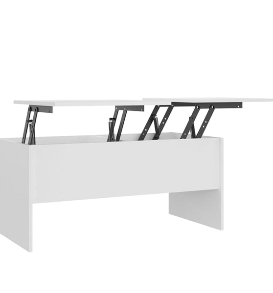 Couchtisch Weiß 102x50,5x46,5 cm Holzwerkstoff