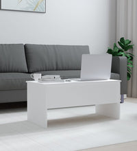 Couchtisch Weiß 102x50,5x46,5 cm Holzwerkstoff