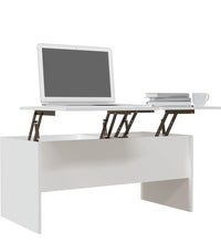 Couchtisch Weiß 102x50,5x46,5 cm Holzwerkstoff