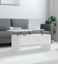 Couchtisch Weiß 102x50,5x46,5 cm Holzwerkstoff