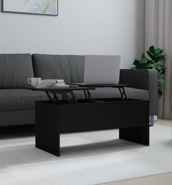 Couchtisch Schwarz 102x50,5x46,5 cm Holzwerkstoff