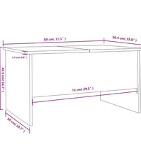 Couchtisch Sonoma-Eiche 80x50x42,5 cm Holzwerkstoff