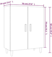 Sideboard Hochglanz-Weiß 70x34x90 cm Holzwerkstoff