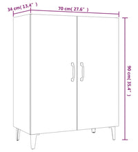 Sideboard Hochglanz-Weiß 70x34x90 cm Holzwerkstoff