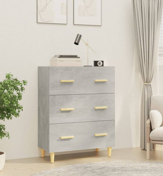 Sideboard Betongrau 70x34x90 cm Holzwerkstoff