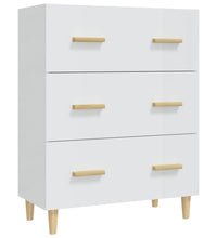 Sideboard Hochglanz-Weiß 70x34x90 cm Holzwerkstoff