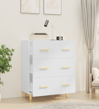 Sideboard Hochglanz-Weiß 70x34x90 cm Holzwerkstoff