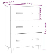 Sideboard Hochglanz-Weiß 70x34x90 cm Holzwerkstoff