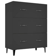 Sideboard Schwarz 69,5x34x90 cm Holzwerkstoff