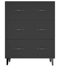 Sideboard Schwarz 69,5x34x90 cm Holzwerkstoff