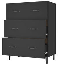 Sideboard Schwarz 69,5x34x90 cm Holzwerkstoff