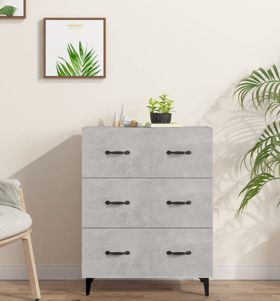 Sideboard Betongrau 69,5x34x90 cm Holzwerkstoff