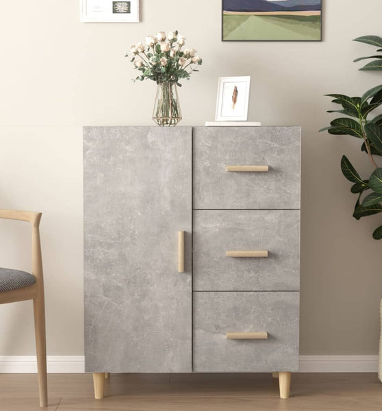 Sideboard Betongrau 69,5x34x90 cm Holzwerkstoff