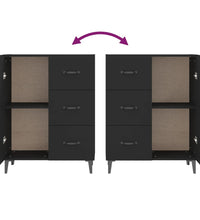 Sideboard Schwarz 69,5x34x90 cm Holzwerkstoff