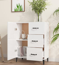 Sideboard Hochglanz-Weiß 69,5x34x90 cm Holzwerkstoff