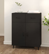 Sideboard Schwarz 69,5x34x90 cm Holzwerkstoff