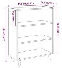 Sideboard Betongrau 69,5x32,5x90 cm Holzwerkstoff