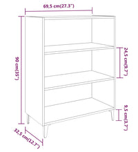 Sideboard Schwarz 69,5x32,5x90 cm Holzwerkstoff