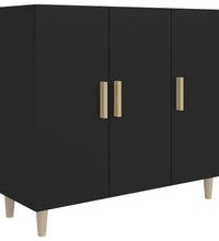 Sideboard Schwarz 90x34x80 cm Holzwerkstoff