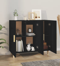 Sideboard Schwarz 90x34x80 cm Holzwerkstoff