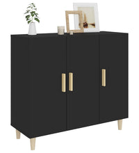 Sideboard Schwarz 90x34x80 cm Holzwerkstoff