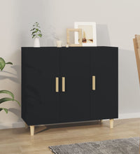 Sideboard Schwarz 90x34x80 cm Holzwerkstoff