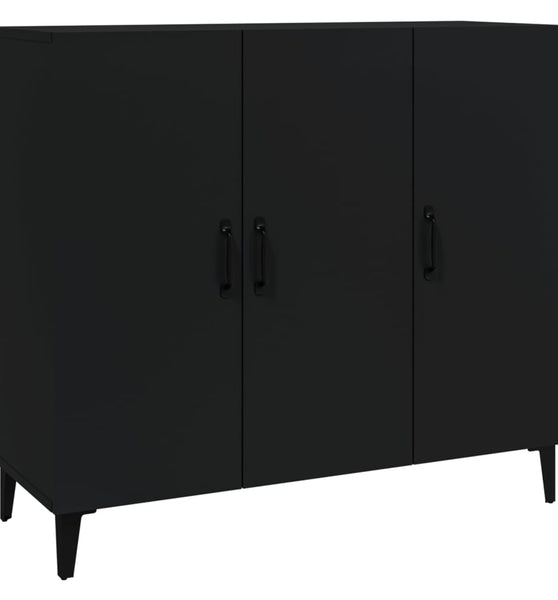 Sideboard Schwarz 90x34x80 cm Holzwerkstoff