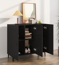 Sideboard Schwarz 90x34x80 cm Holzwerkstoff