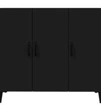 Sideboard Schwarz 90x34x80 cm Holzwerkstoff