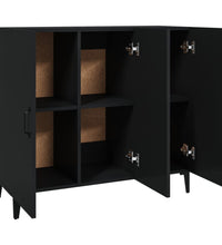 Sideboard Schwarz 90x34x80 cm Holzwerkstoff