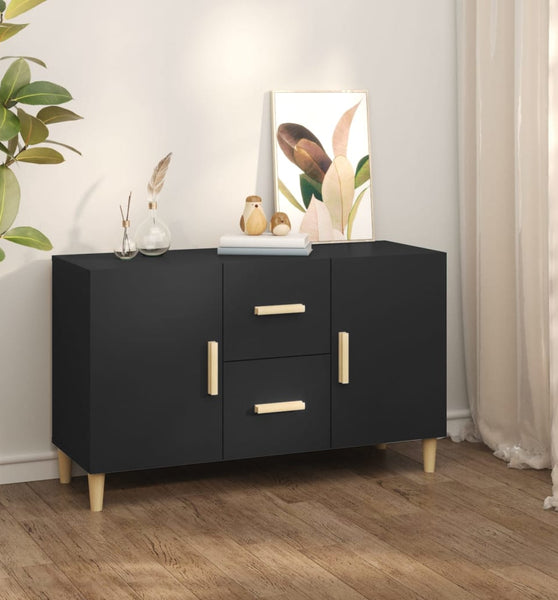 Sideboard Schwarz 100x36x60 cm Holzwerkstoff