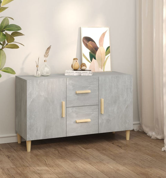 Sideboard Betongrau 100x36x60 cm Holzwerkstoff