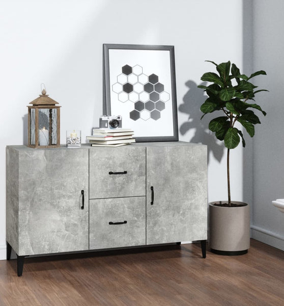 Sideboard Betongrau 100x36x60 cm Holzwerkstoff