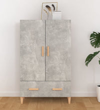Highboard Betongrau 70x31x115 cm Holzwerkstoff
