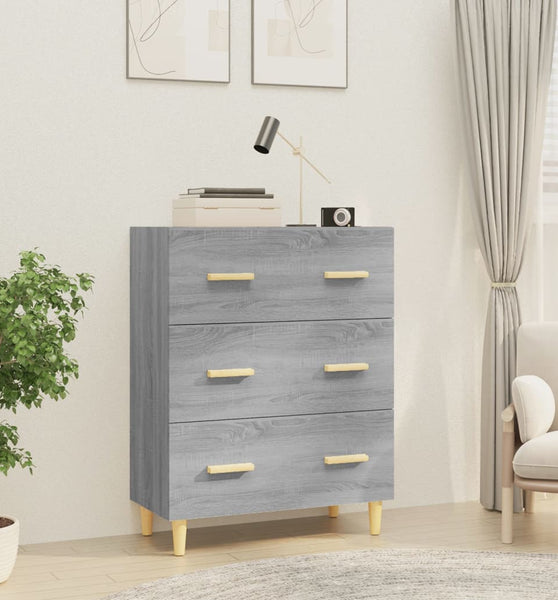 Sideboard Grau Sonoma 70x34x90 cm Holzwerkstoff