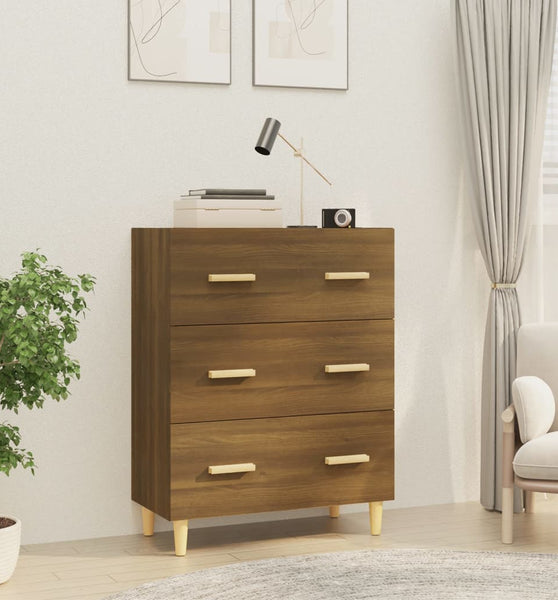 Sideboard Braun Eichen-Optik 70x34x90 cm Holzwerkstoff