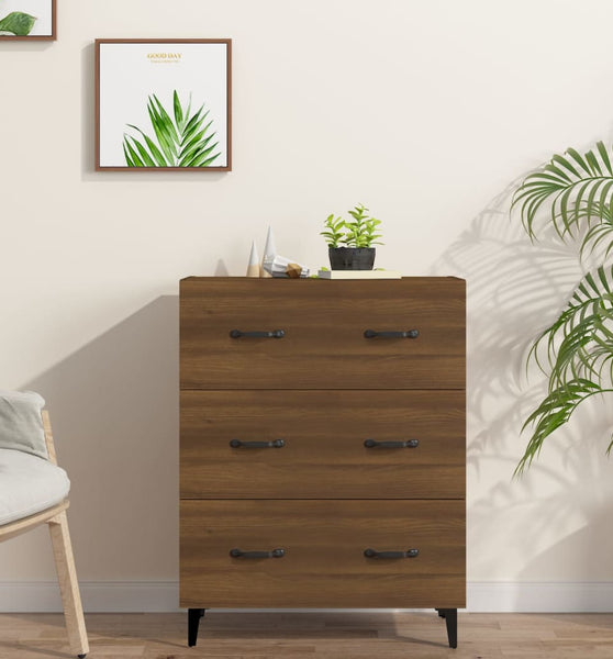 Sideboard Braun Eichen-Optik 69,5x34x90 cm Holzwerkstoff