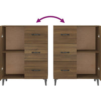 Sideboard Braun Eichen-Optik 69,5x34x90 cm Holzwerkstoff